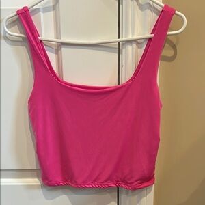 Hot Pink Sleeveless Crop Top